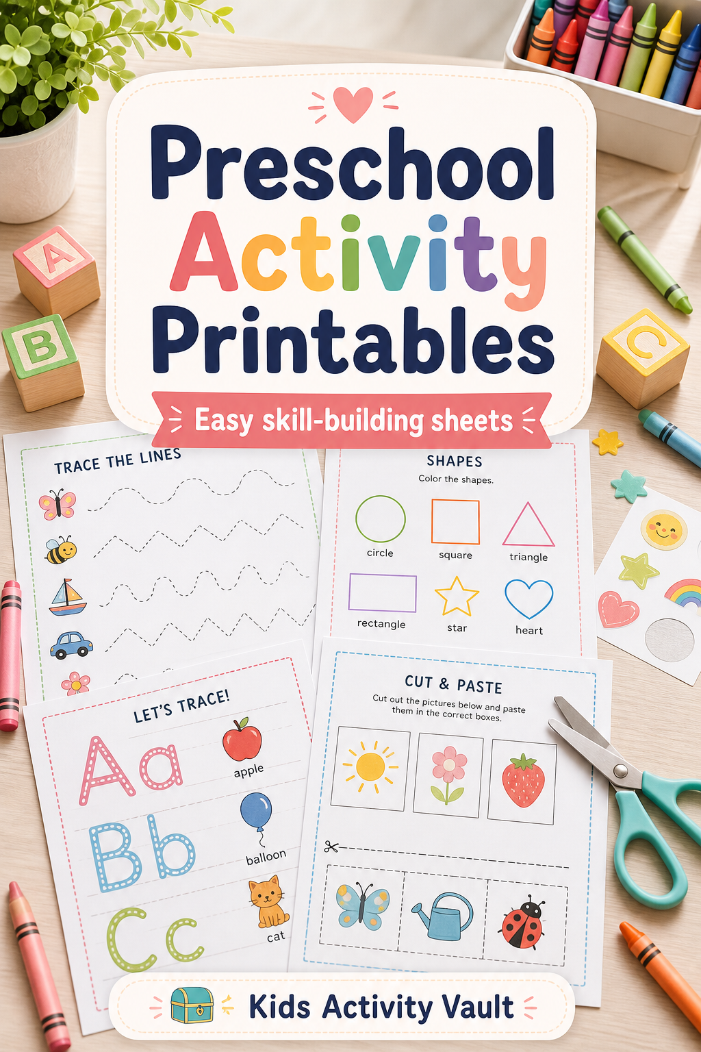 Preschool Activity Printables Pinterest-style printable preview