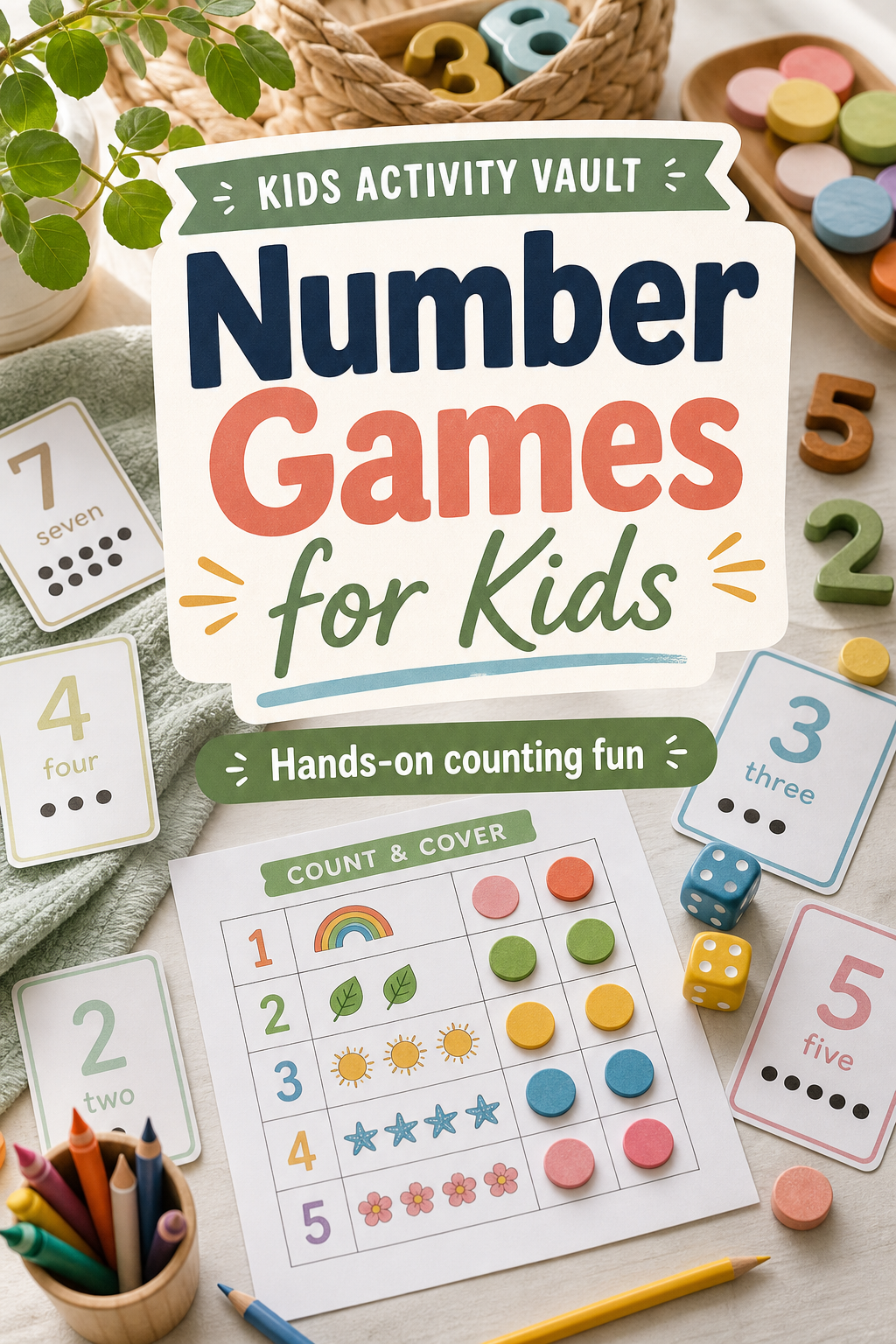 Number Games and Counting Activities Pinterest-style printable preview