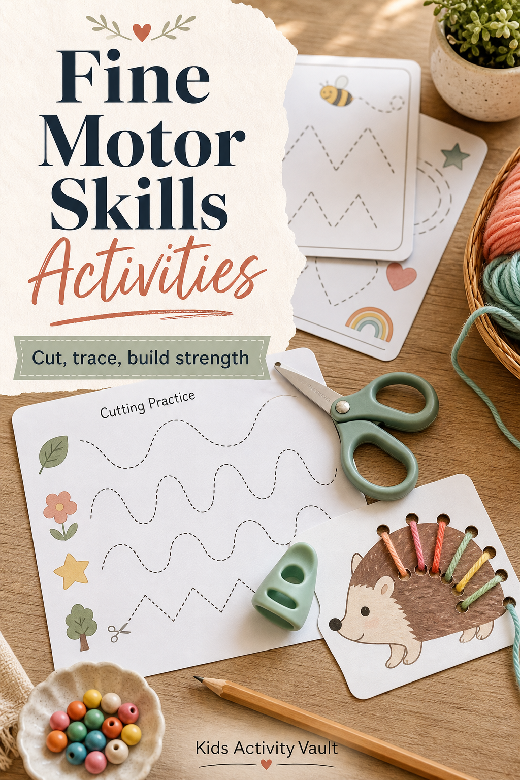 Fine Motor Skills Activities Pinterest-style printable preview