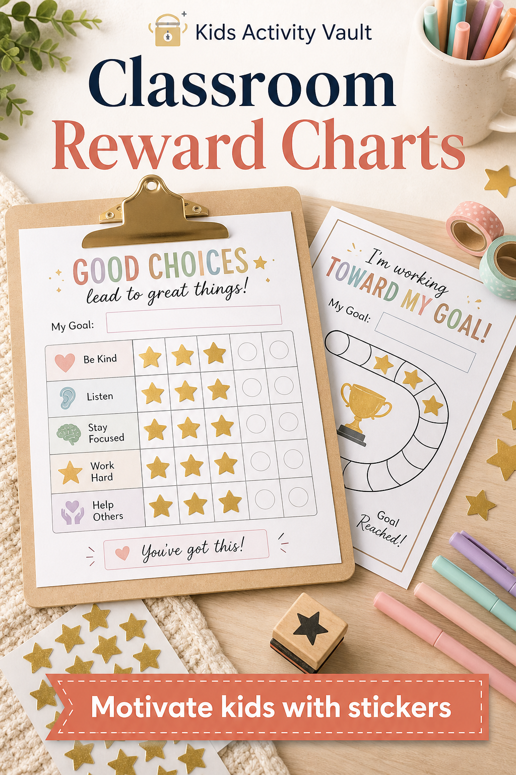 Classroom Reward Charts Pinterest-style printable preview