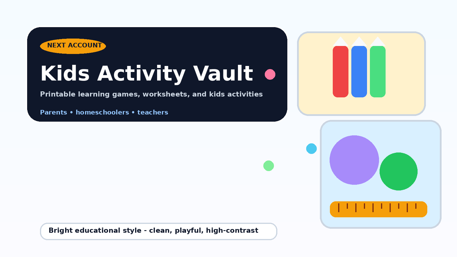 Kids Activity Vault printable learning cover